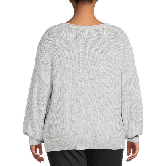 Terra & Sky Women’s Plus Size Scoop Neck Sweater size 0X - Picture 3 of 10